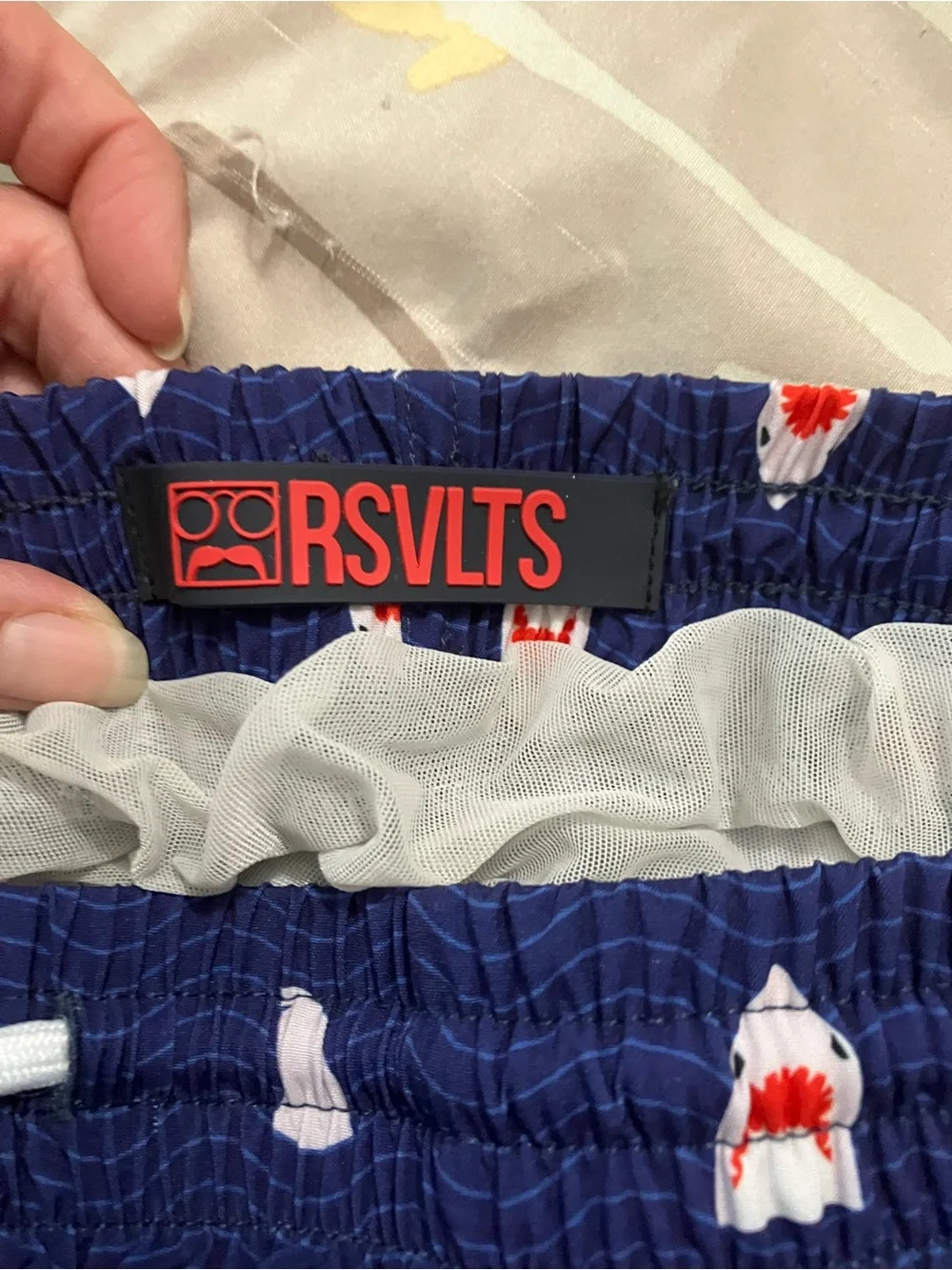 RSVLTS chomp shark week swim trunks size medium
